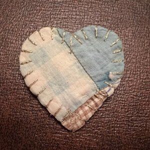 Quilted Heart Pin #1
